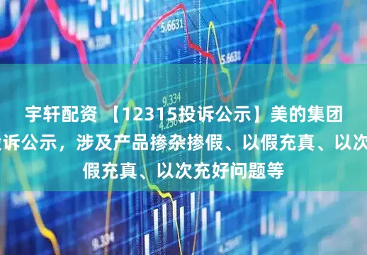宇轩配资 【12315投诉公示】美的集团新增39件投诉公示，涉及产品掺杂掺假、以假充真、以次充好问题等